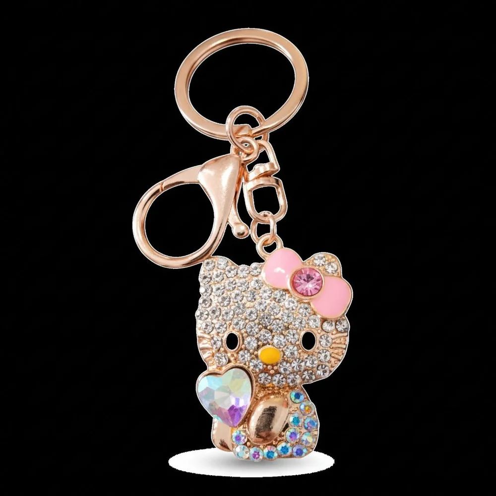 Hello Kitty Character Keychain Purse Charm NWT in Iridescent